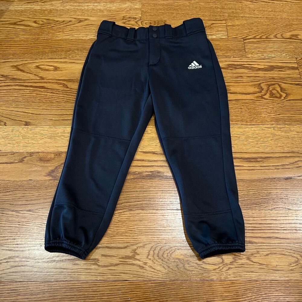 Adidas Aeroready Baseball Pants Youth Size Small Black Activewear Kids Baseball